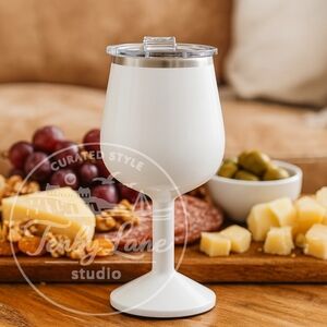 ORCA Vino Pearl White 15oz Insulated Stainless Steel Wine Cup w/ Lid